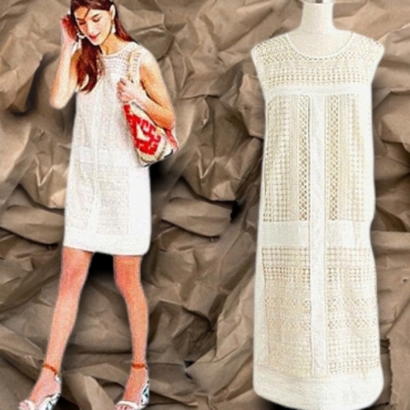 J CREW LACE Sleeveless Shift Dress EUC - Picture 2 of 9